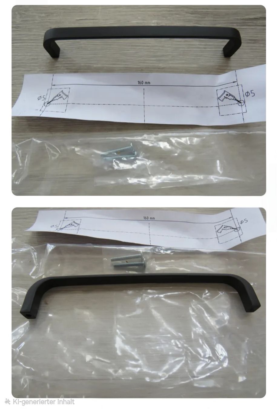 Ferramenta: 2×Möbelgriffe mattschwarz/metall – Nuovo e nell'imballaggio originale da Baden venduto da blessb