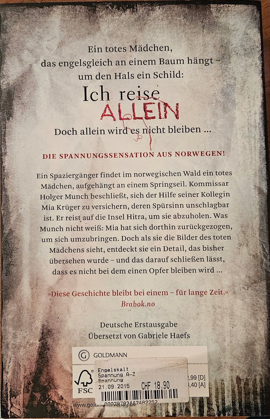 Libri: Samuel Bjork - Engelskalt - Band 1 – Usato da Hinwil venduto da brucha01 1