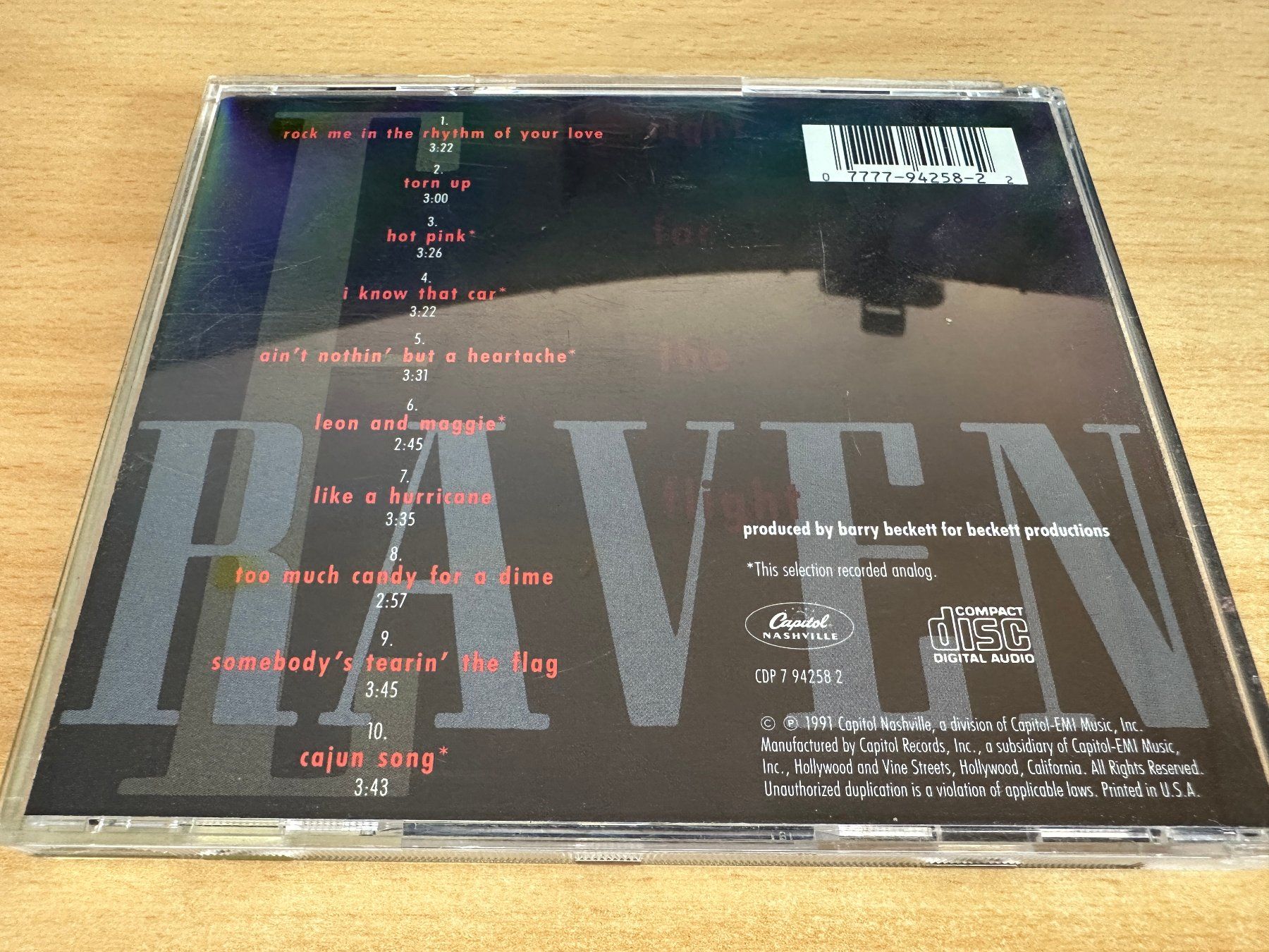 CD: Eddy Raven – Right For The Flight – Usato da Rikon im Tösstal venduto da Alpenmutz 1