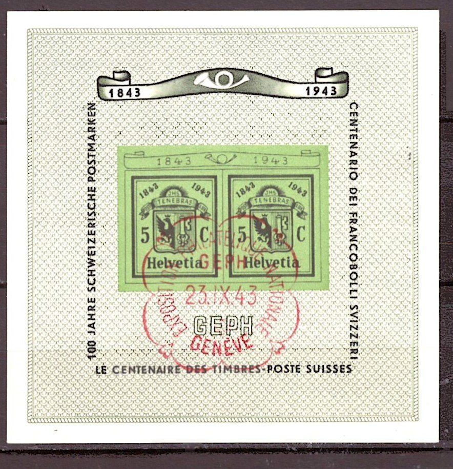 Tous les timbres: # 67 --- GENFERBLOCK – D'occasion à Dübendorf par Piero2