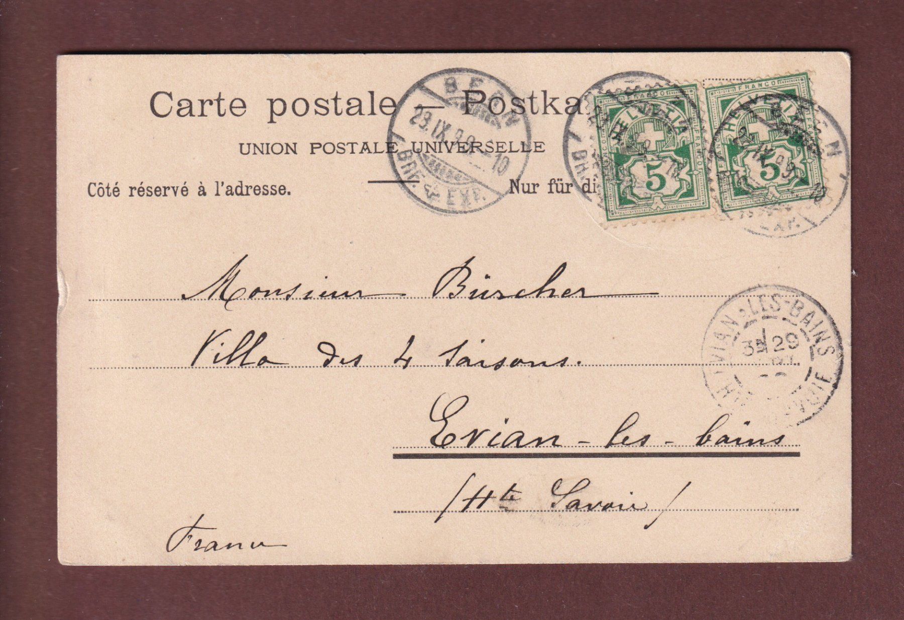 Cartoline postali: Gruss aus BERN - 1900 CPN – Usato da Pully venduto da nicecards-shop 1