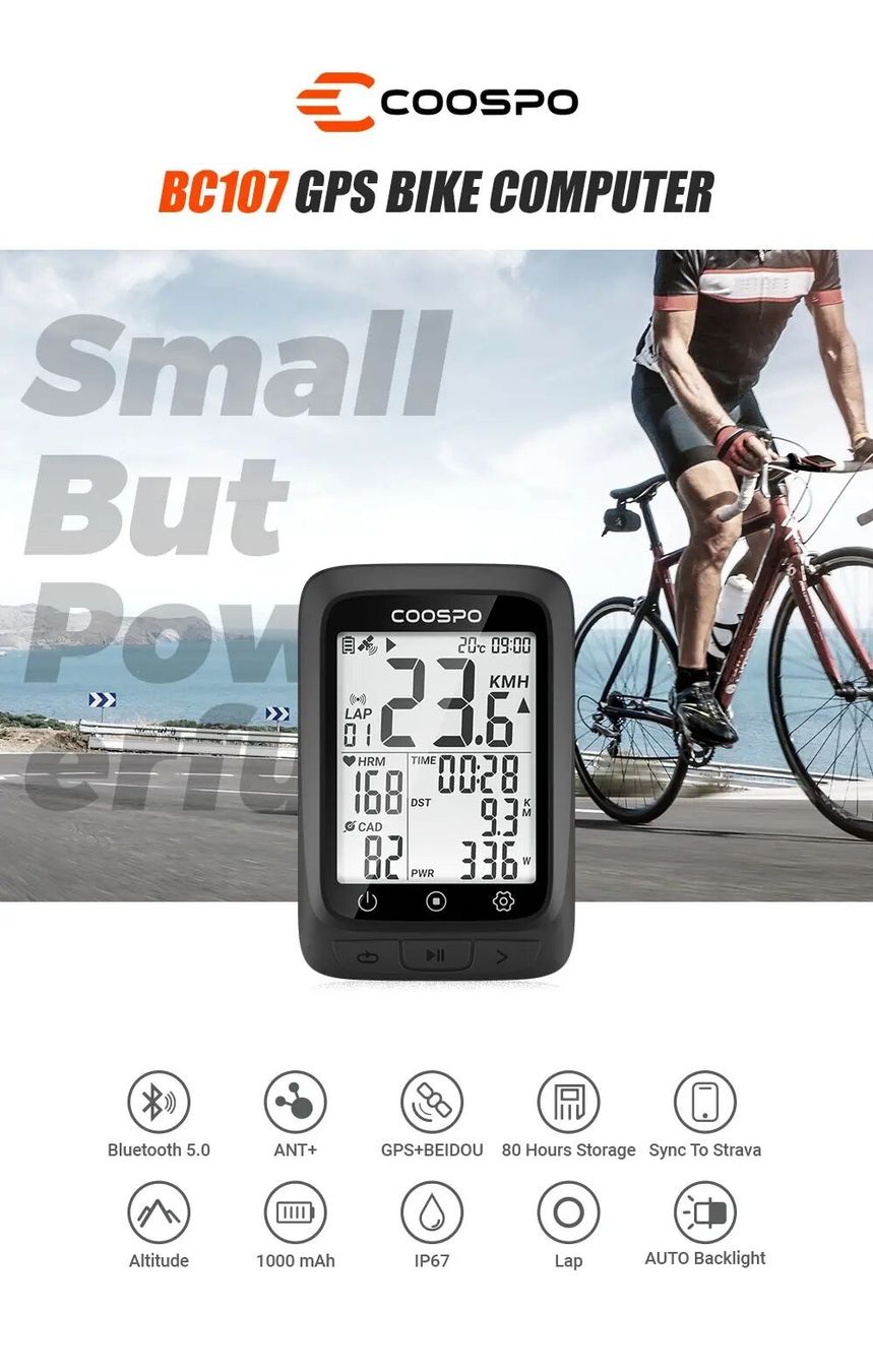 Computer & Strumenti di misurazione: Fahrrad-GPS kabellos drahtloser computer Bluetooth tacho – Nuovo e nell'imballaggio originale da Genève venduto da Top-Trend 9