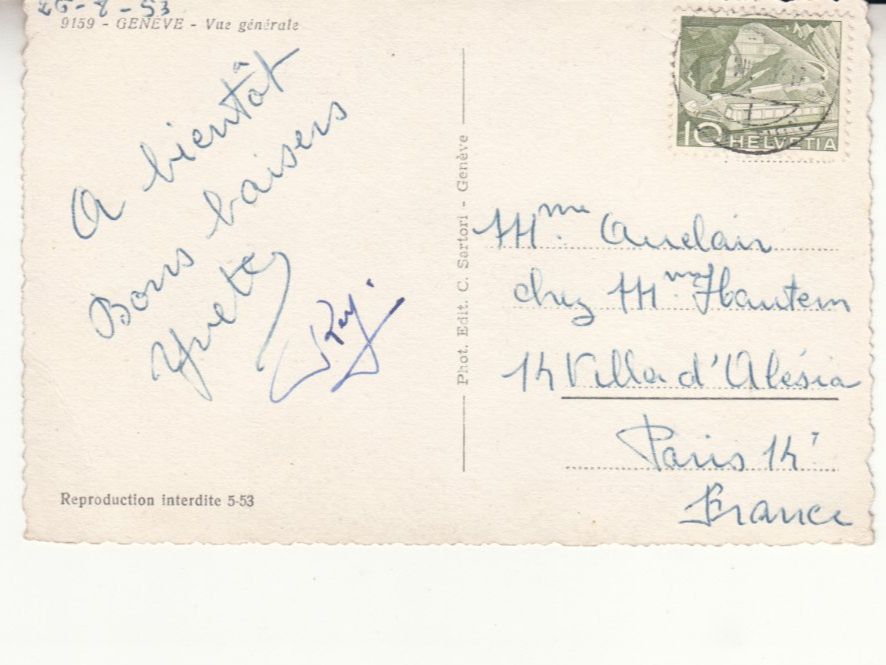 Cartoline postali: Genève 1953 – Usato da Bürglen TG venduto da StampGraf 1