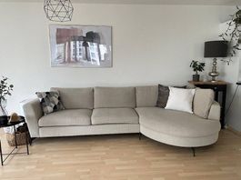 Micasa Sofa Diener mit Recamiere (rechts)  Beige