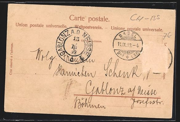 Cartoline postali: Basel, Obere Realschule und Elisabethens – Usato da Berlin venduto da bartko-reher 1
