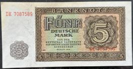 Alte 5 Deutsche Mark Banknote, 1948, Top Zustand!