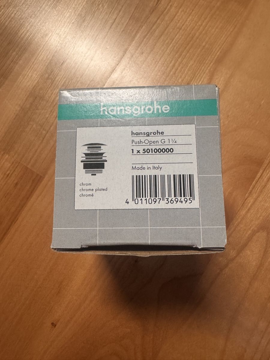 Rubinetteria: Hansgrohe Push-Open Ablaufgarnitur G 1 1/4" Neu – Nuovo e nell'imballaggio originale da Fulenbach venduto da dt_21