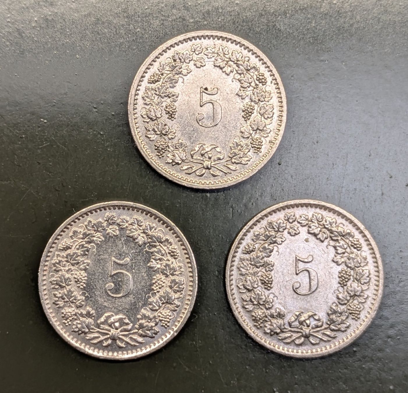Tutti le monete: 3 x 5 Rappen 1970 vz – Usato da Zetzwil venduto da Spitz70 1