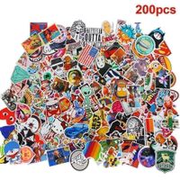 200 Sticker Aufkleber gemischt