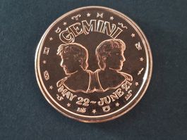 USA 1 Oz .999 Copper, Gemini