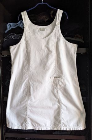 LE BLÉ EN HERBE : Robe-tunique en coton blanc L-XL