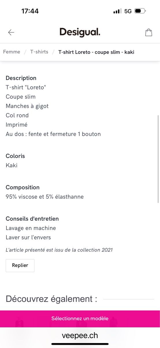 Desigual Top: Top Desigual neuf XL – Nuovo e nell'imballaggio originale da Broc venduto da ffribourg 2