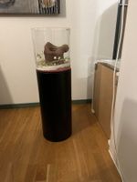 Moderne Design-Dekosäule / Podest mit Glaszylinder – edles S