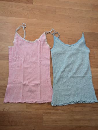 2er Set: Tops mit Spitze, Grösse XS,