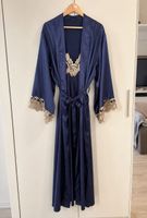 Vestaglia set blu con pizzo taglia unica