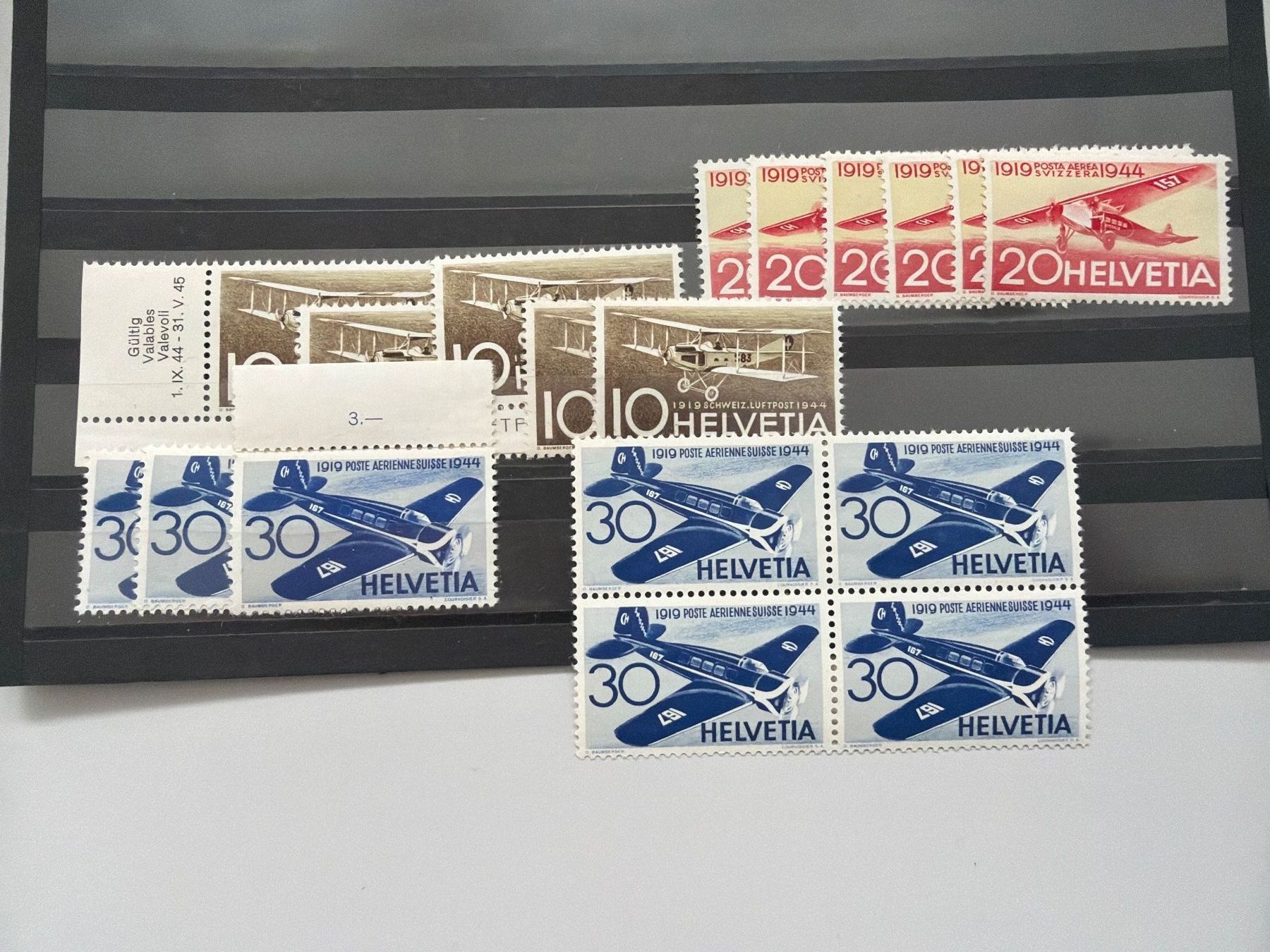 Tutti i francobolli: 1944 Flugpostmarken Set – Usato da Küssnacht am Rigi venduto da POSTOMASTER