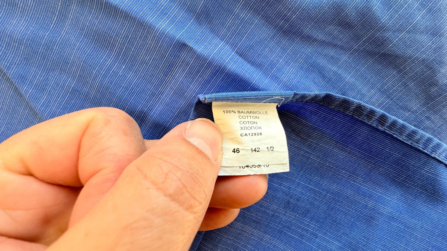 Camicie: Hemd - SEIDENSTICKER Kurzarm blau Splendesto Gr. 46 – Usato da Winterthur venduto da Secondhand-Family 3