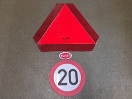 Rapid S Spezial Super 606 Warntafel 20 Km/h Schild Anhänger