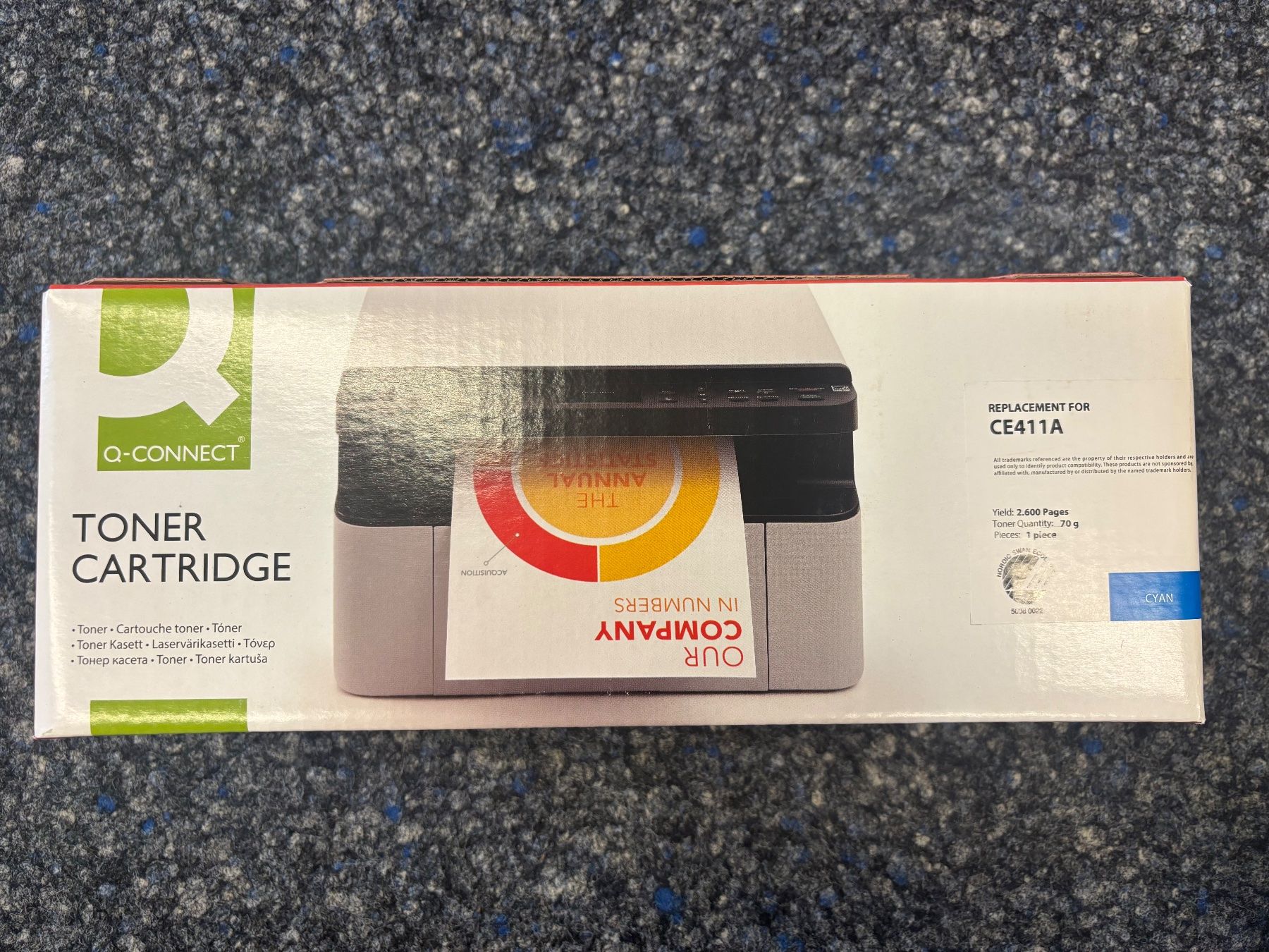 Cartucce per stampanti & toner: Q-Connect Toner CE411A cyan neu – Nuovo e nell'imballaggio originale da Aarau venduto da ric_j2fq