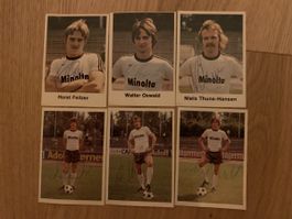 FC St.Pauli 77/78, 6 Original Autogramme auf Sammelbildern