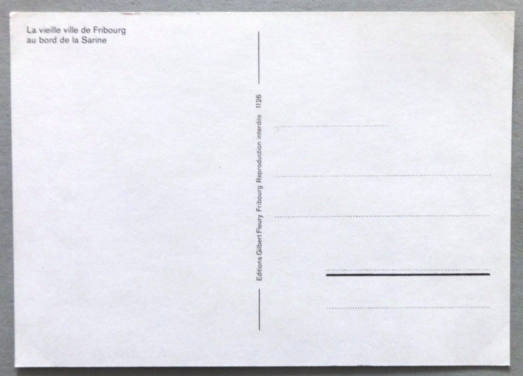 Cartoline postali: Fribourg – Usato da Fétigny venduto da Billy2miny 1