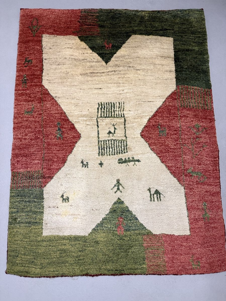 Gabbeh Tappeti: Schöner  Perserteppich Gabbeh 143x190.cm – Usato da Büron venduto da Filadefia-888 1