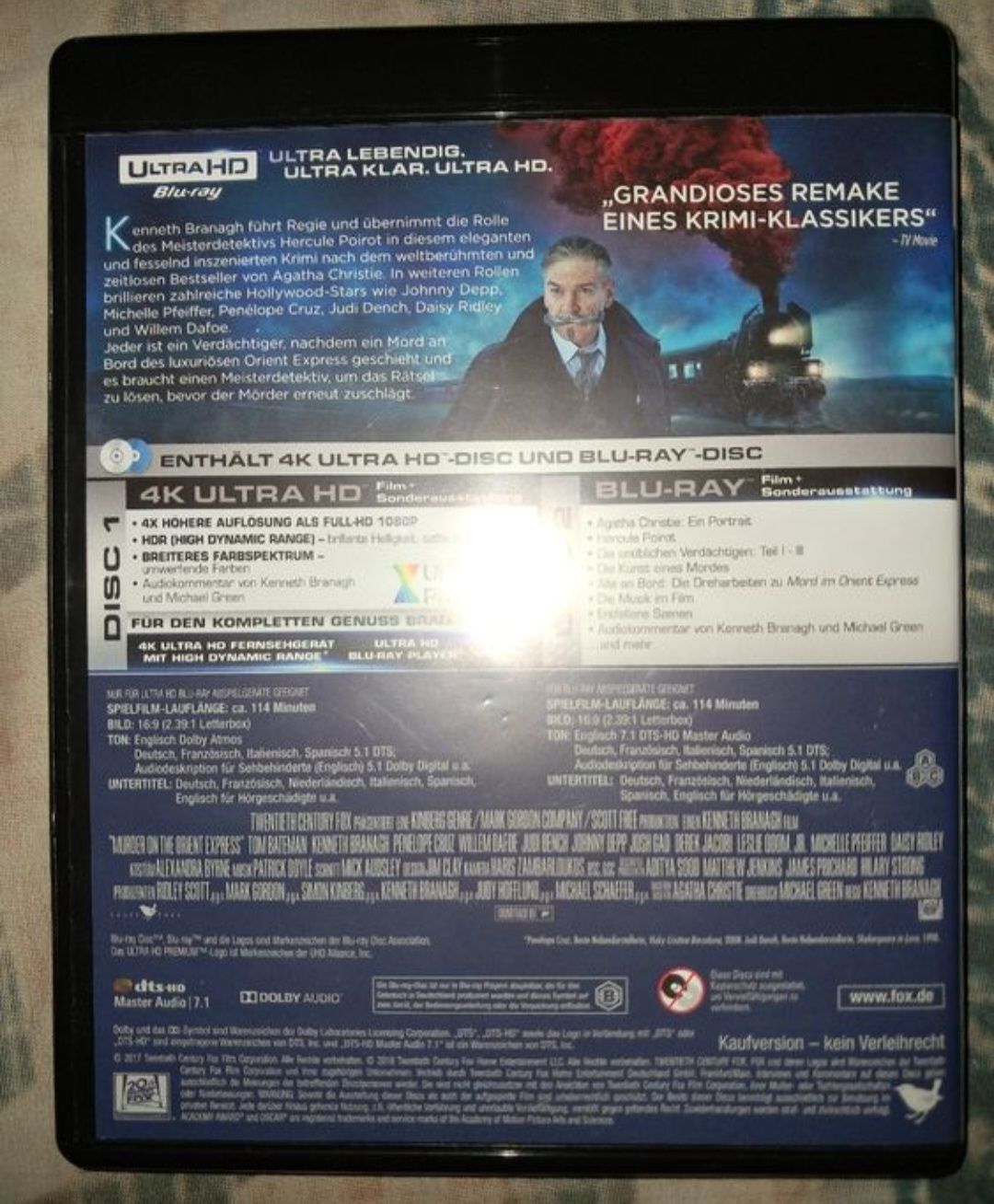 Alle DVDs: Mord im Orient Express 4K UHD Blu Ray – Gebraucht aus Bern von ste_vq7x 1