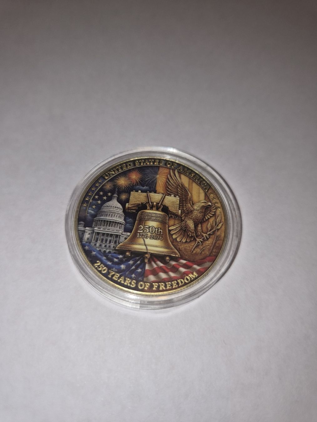 Toutes les monnaies: Pièce commémorative 250 ans USA – Neuf (Voir description) à Senèdes par hen_fw8b
