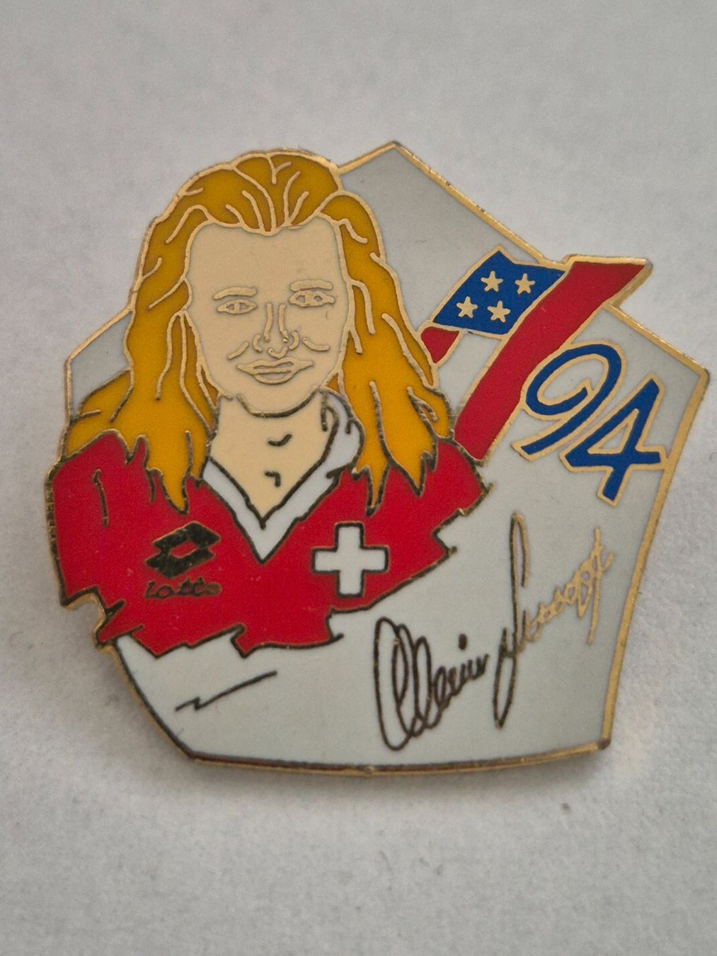 Plaquettes & Badges: Alain Sutter   WM 1994    -     Pin – D'occasion à Niederweningen par Obson