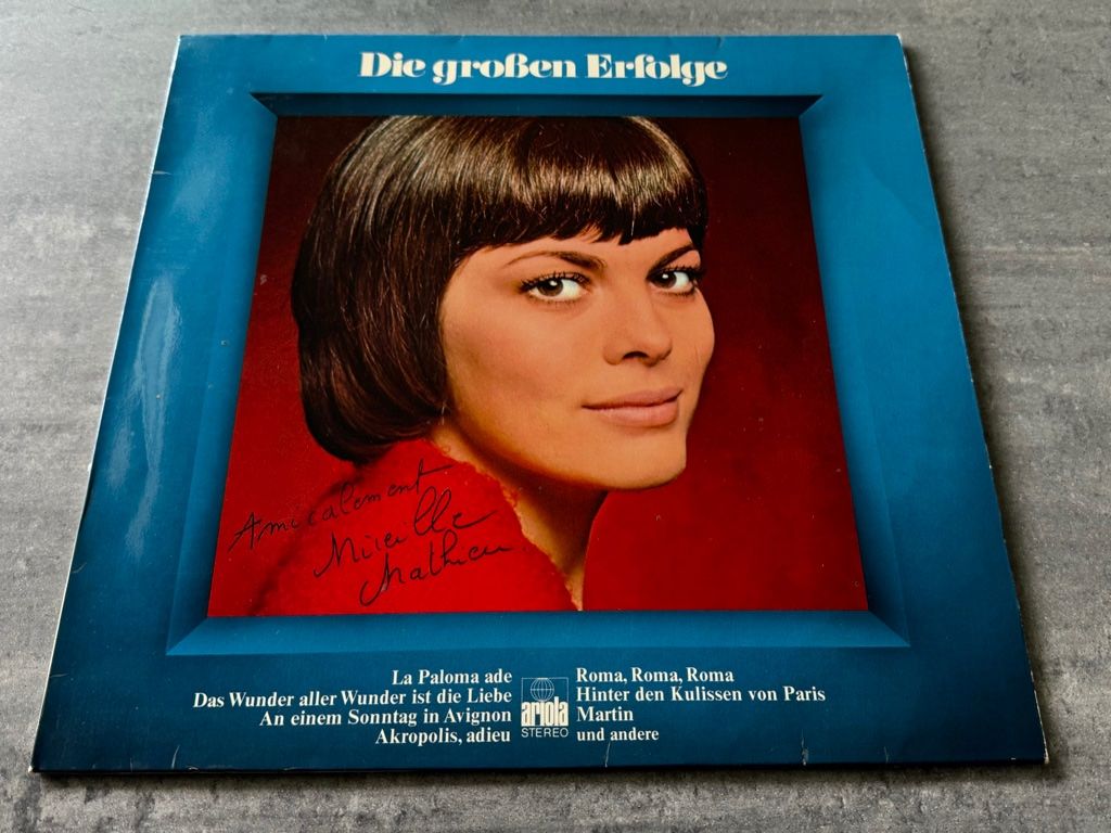 Dischi in vinile: Mireille Mathieu "Die grossen Erfolge" - LP signiert – Usato da Zürich venduto da Alot16 7
