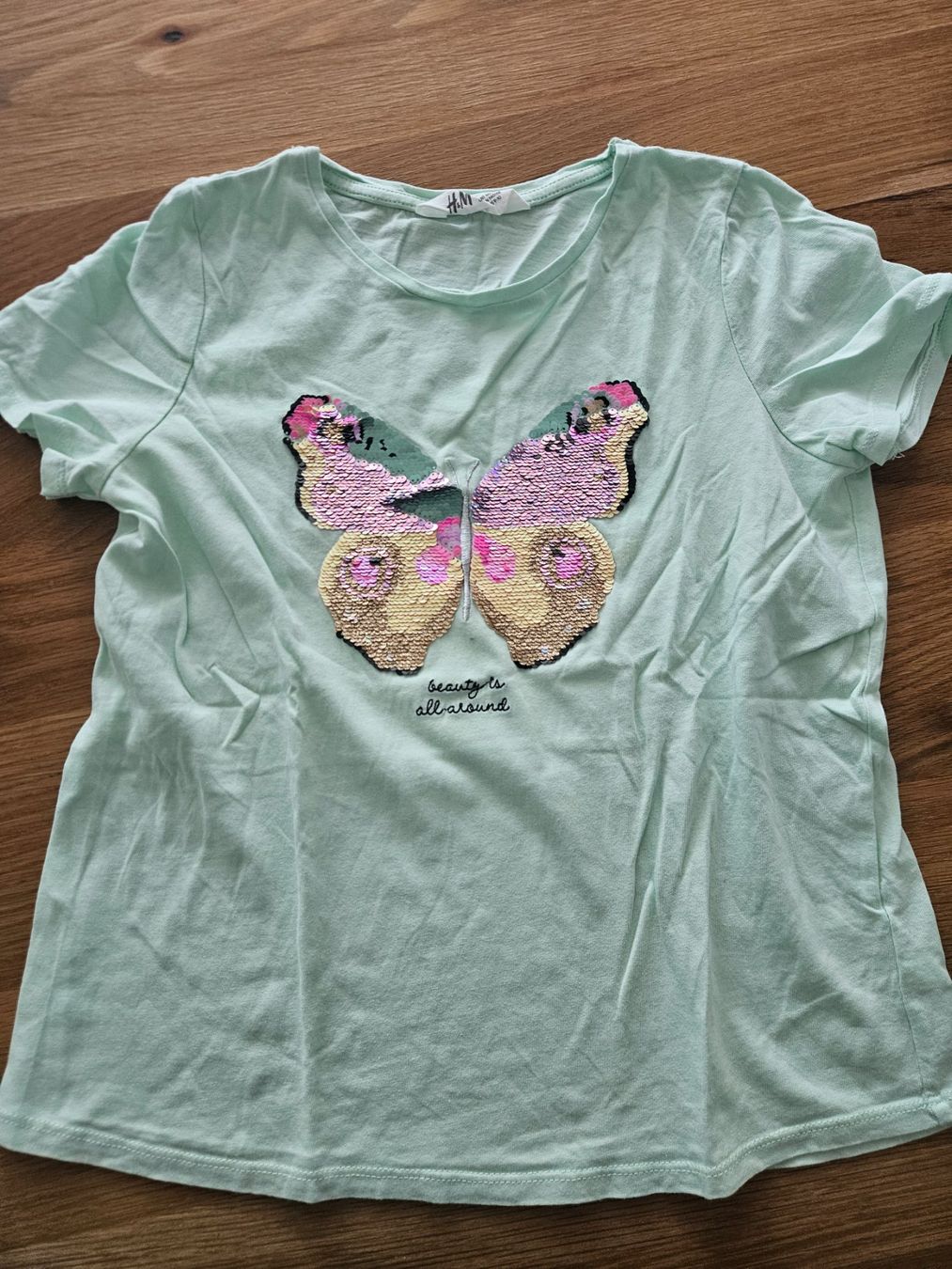 H&M Camicette, T-shirt & Top: H&M Tshirt Schmetterling Gr. 134-140 – Usato da Engelburg venduto da ynnoc19