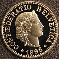 5 Rappen 1996 pp / aus Münzsatz / in einer Münzkapsel