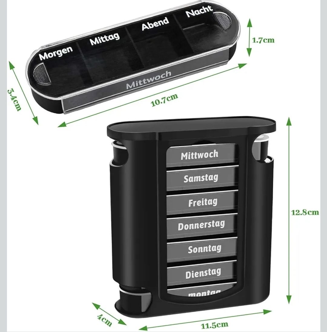 Contenitori & Simili: 2x Pillenbox/Medi Dispenser/Pillen Organizer/Tablettenbox – Nuovo (secondo la descrizione) da Urtenen-Schönbühl venduto da Saints67 1