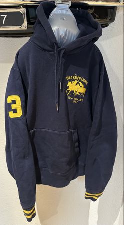 Polo Ralph Lauren Hoodie Navy Big Pony Polo-Spieler 1967 Sti