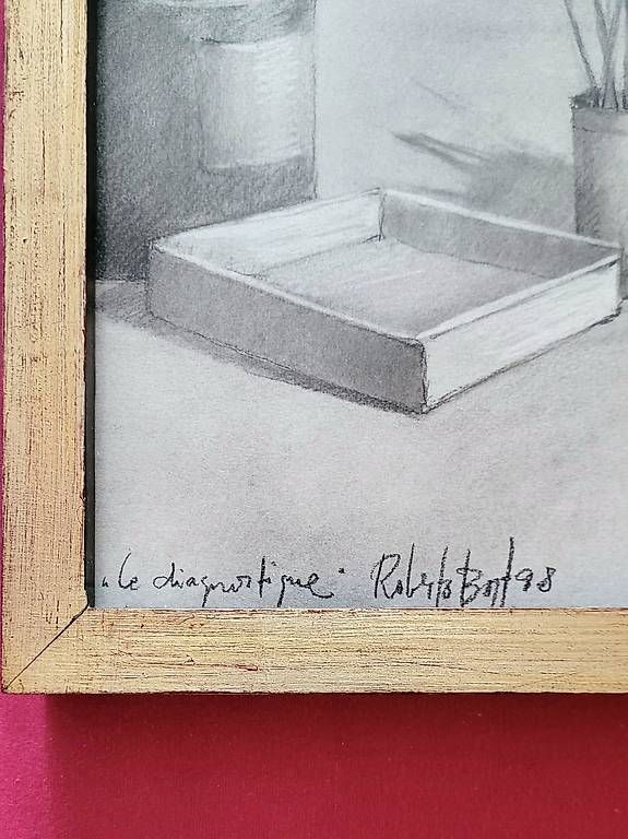 Dipinti: Tableau de Roberto Bort "Le Diagnostic" (pièce unique) – Usato da Villars-sur-Glâne venduto da scala-x 1