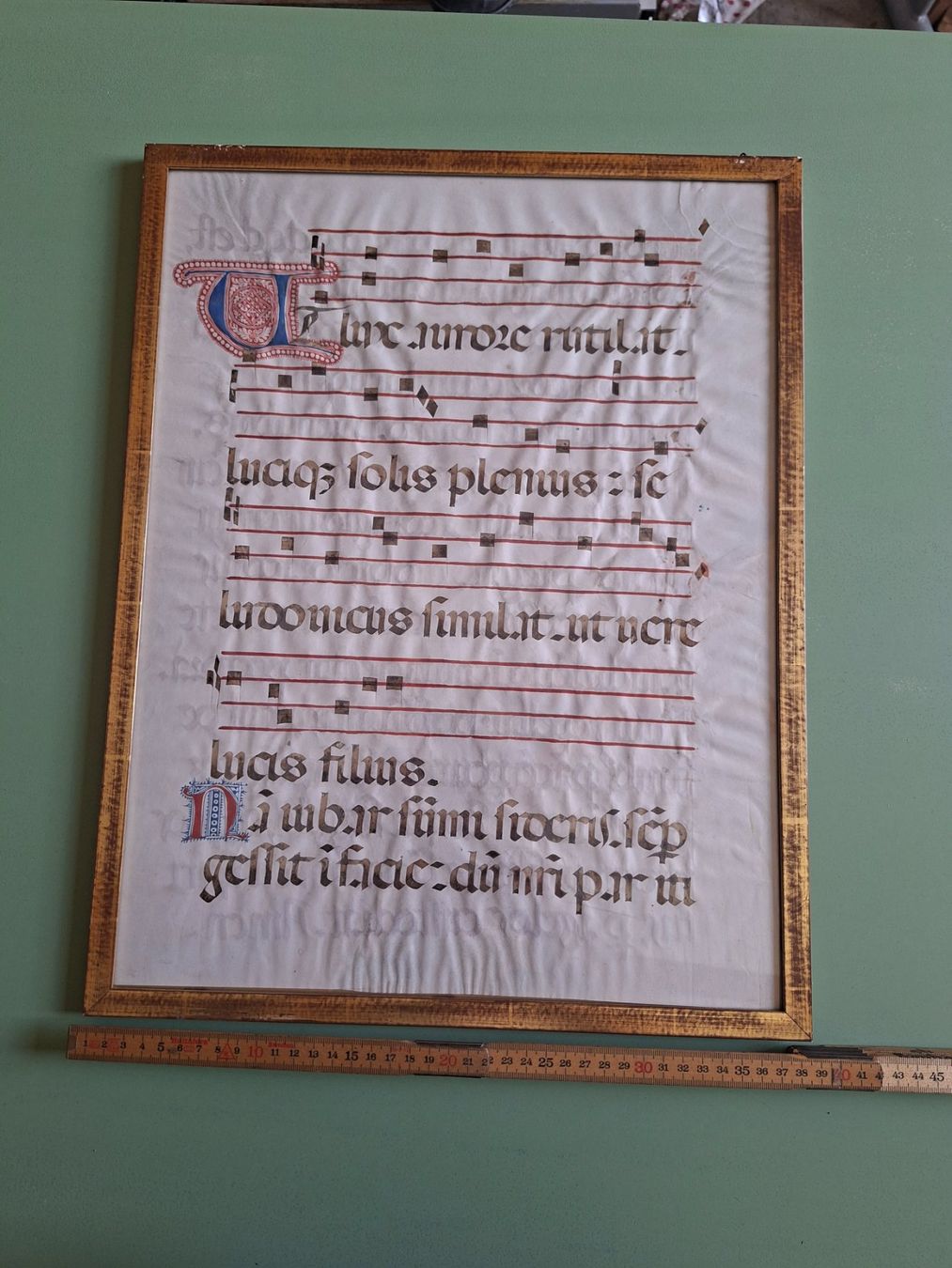 Posters & Illustrations: Antikes Notenblatt gerahmt liturgisch datiert – D'occasion à Schaffhausen par meteor7 2