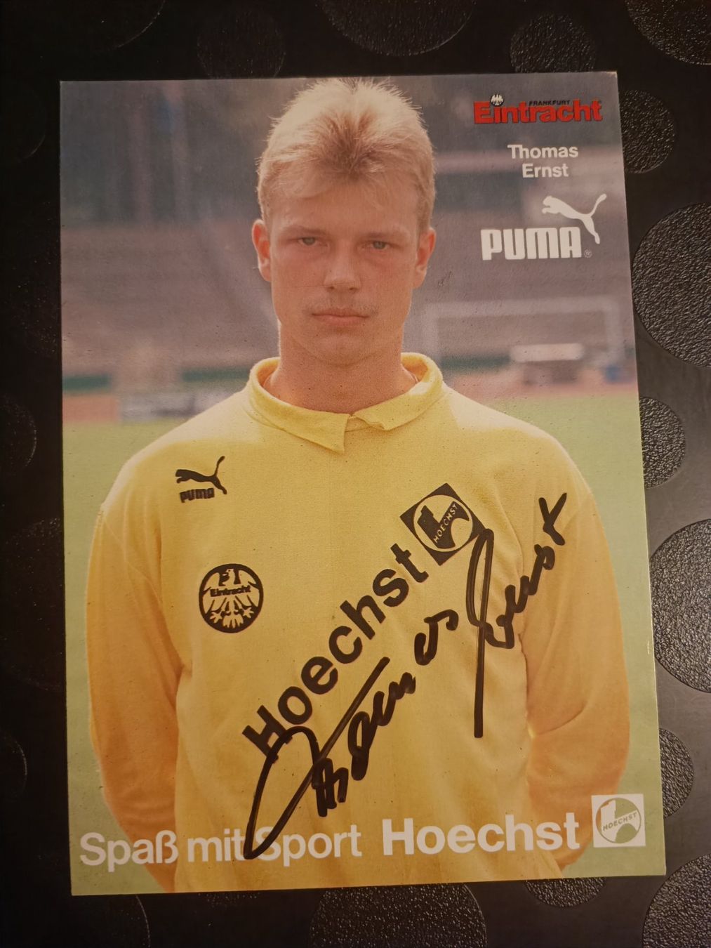Autografi: Thomas Ernst - handsigniert - Eintracht Frankfurt – Usato da Menziken venduto da Artographs