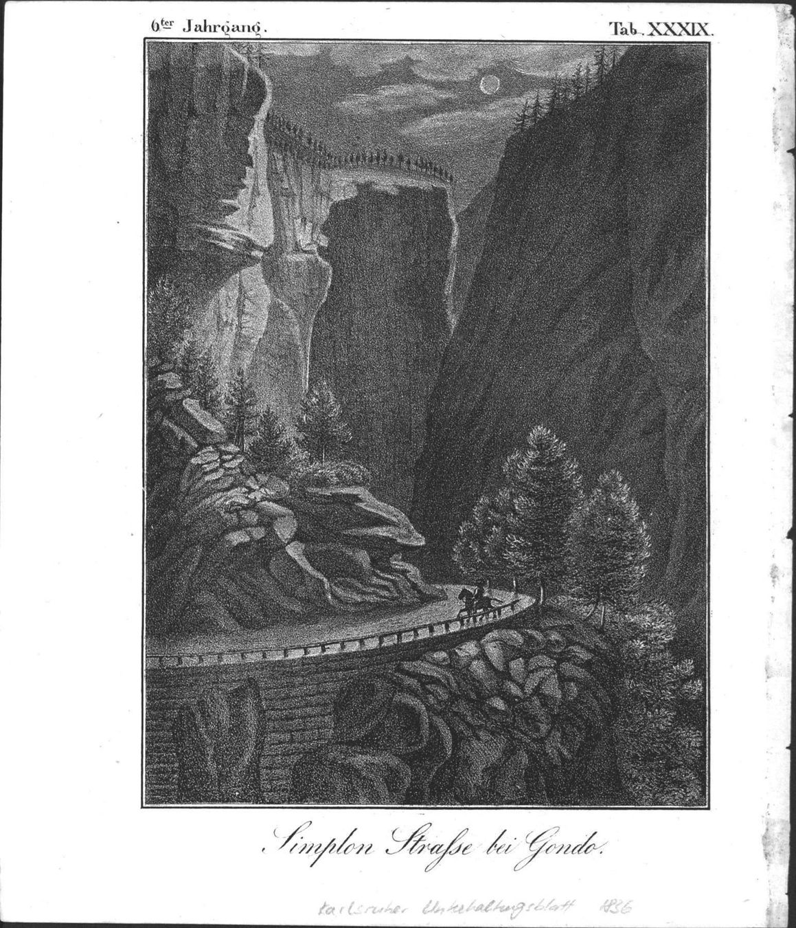 Incisioni: Simplon Gondo Lithographie selten – Usato da Rafz venduto da Helvet32