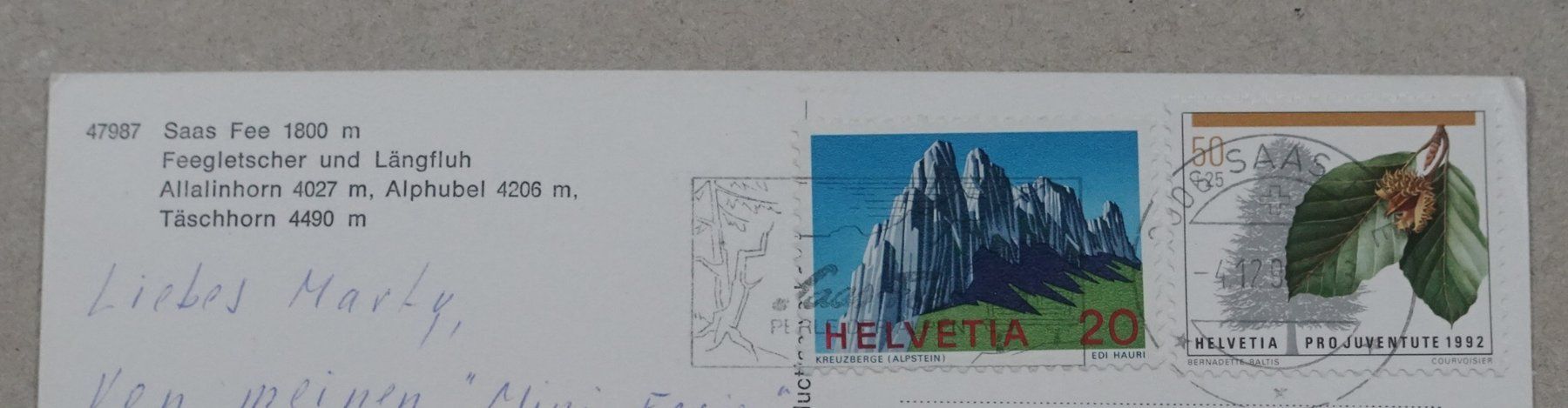 Cartes postales: Saas Fee, Feegletscher – D'occasion à Lenzburg par fh1 1