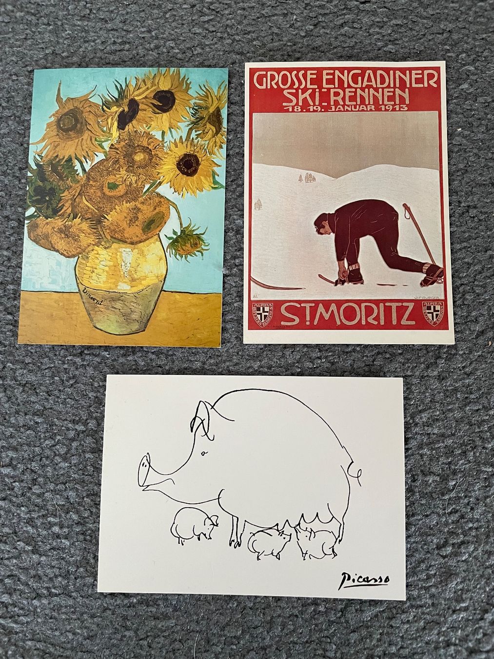 Cartoline postali: Alte Postkarten 3 stk, picasso, van gogh, st moritz – Nuovo (secondo la descrizione) da Esslingen venduto da Zeppi1