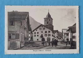 Bergün - Dorfstrasse - Dorfplatz - 1921