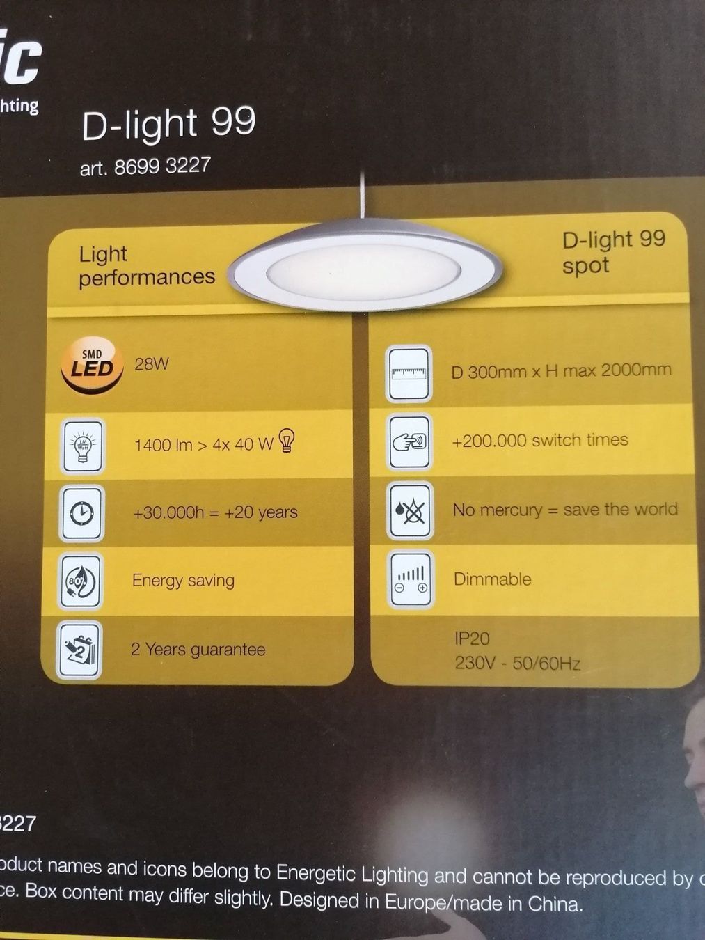 Lampen: LED Hängelampe 28 Watt warm white – Neu und originalverpackt aus Stetten AG von innomatec2 1