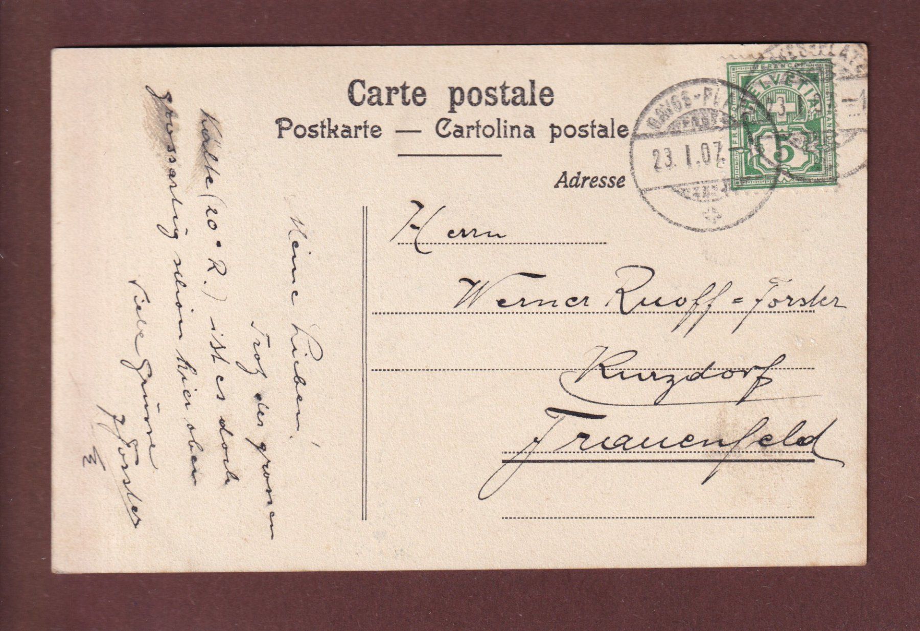 Cartes postales: DAVOS - 1907 – D'occasion à Pully par nicecards 1