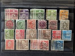 Dänemark Briefmarken gestempelt, kleine Sammlung