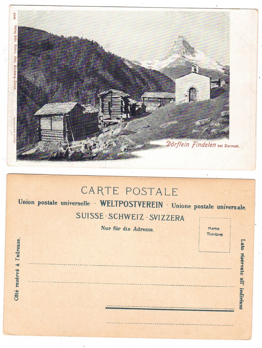 Cartoline postali: Dörflein Findelen bei Zermatt – Usato da La Tour-de-Peilz venduto da amjust