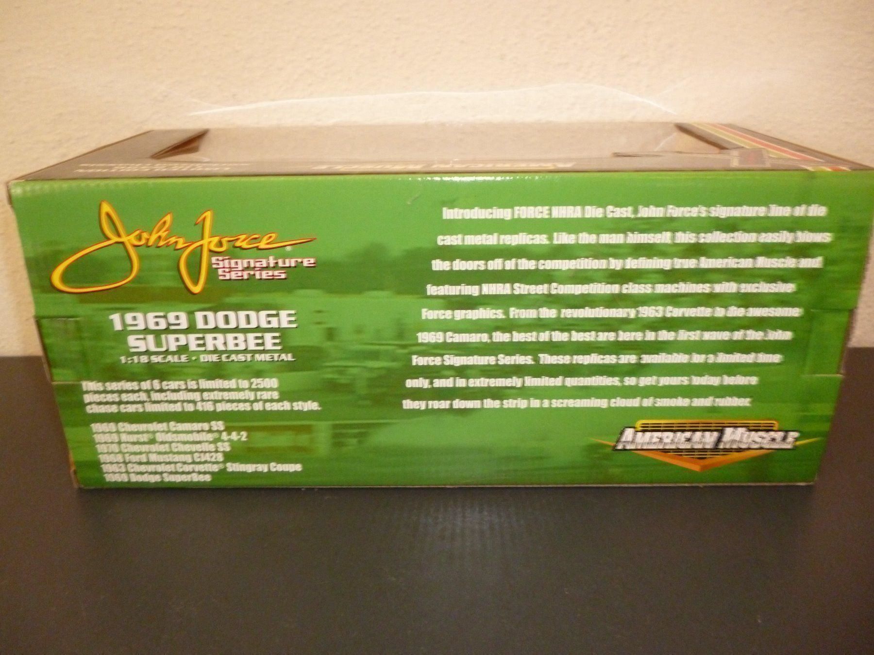 Dodge Modellini d'auto: Dodge Super-Bee 1969 "John Force" 1:18 – Nuovo e nell'imballaggio originale da Niederwil SG venduto da Kaicorner03 2