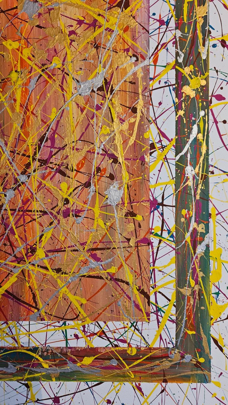 Gemälde: Tableau abstrait unique, couleurs chaudes, printemps! – Neu (gemäss Beschreibung) aus Le Locle von fab_c9hh 7