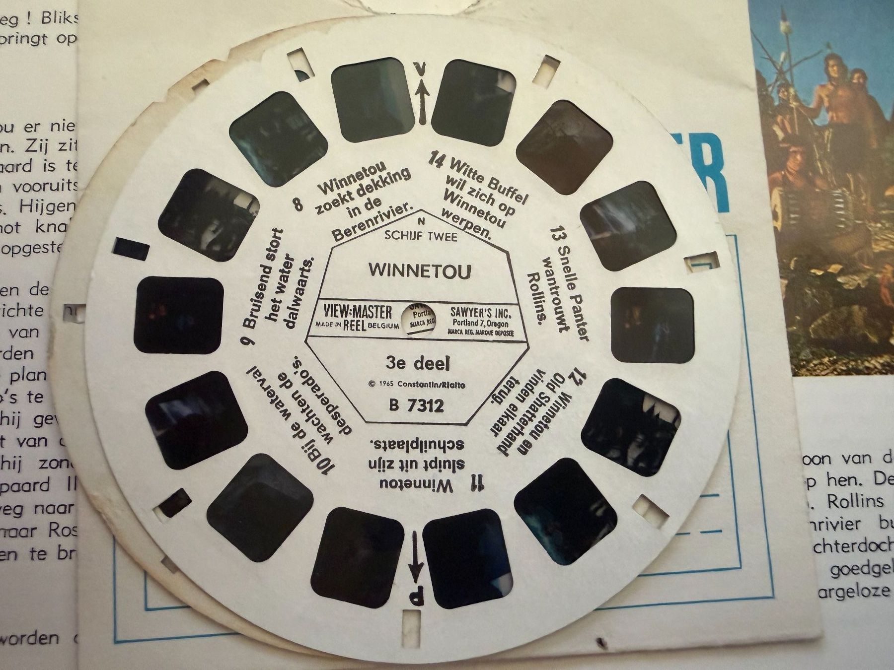 View-master Giocattoli: View-Master 3D: Nr. B-731-N WINNETOU Teil 3 – Usato da Tegerfelden venduto da siebenmacky 5