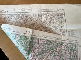 Beutekarte Royal Air Force Deutsche Wehrmacht Schweiz 2.WK
