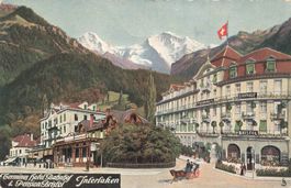 Interlaken BE Höheweg Grand Hotel Victoria belebt